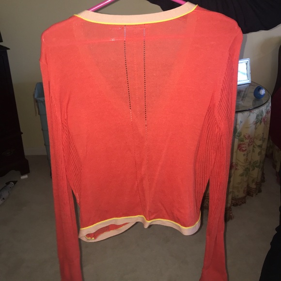 VERA WANG Orange light weight sweater - Picture 3 of 4